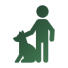 Touch enrichment icon for therapeutic contact at Paws-N-Pines dog retreat